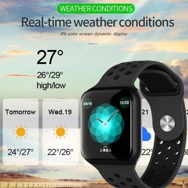 F8 Smart Watch أسود - Image 4