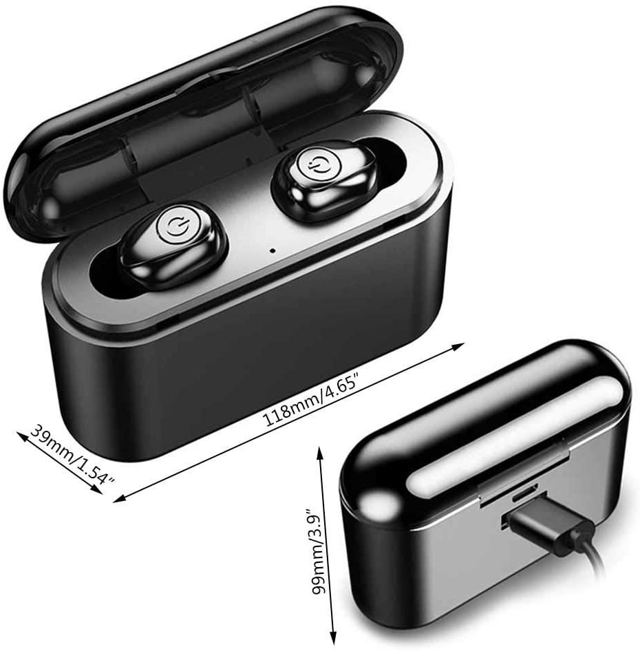 X8 Airdots مزودة بباور بانك 2 في 1 أسود - Image 5