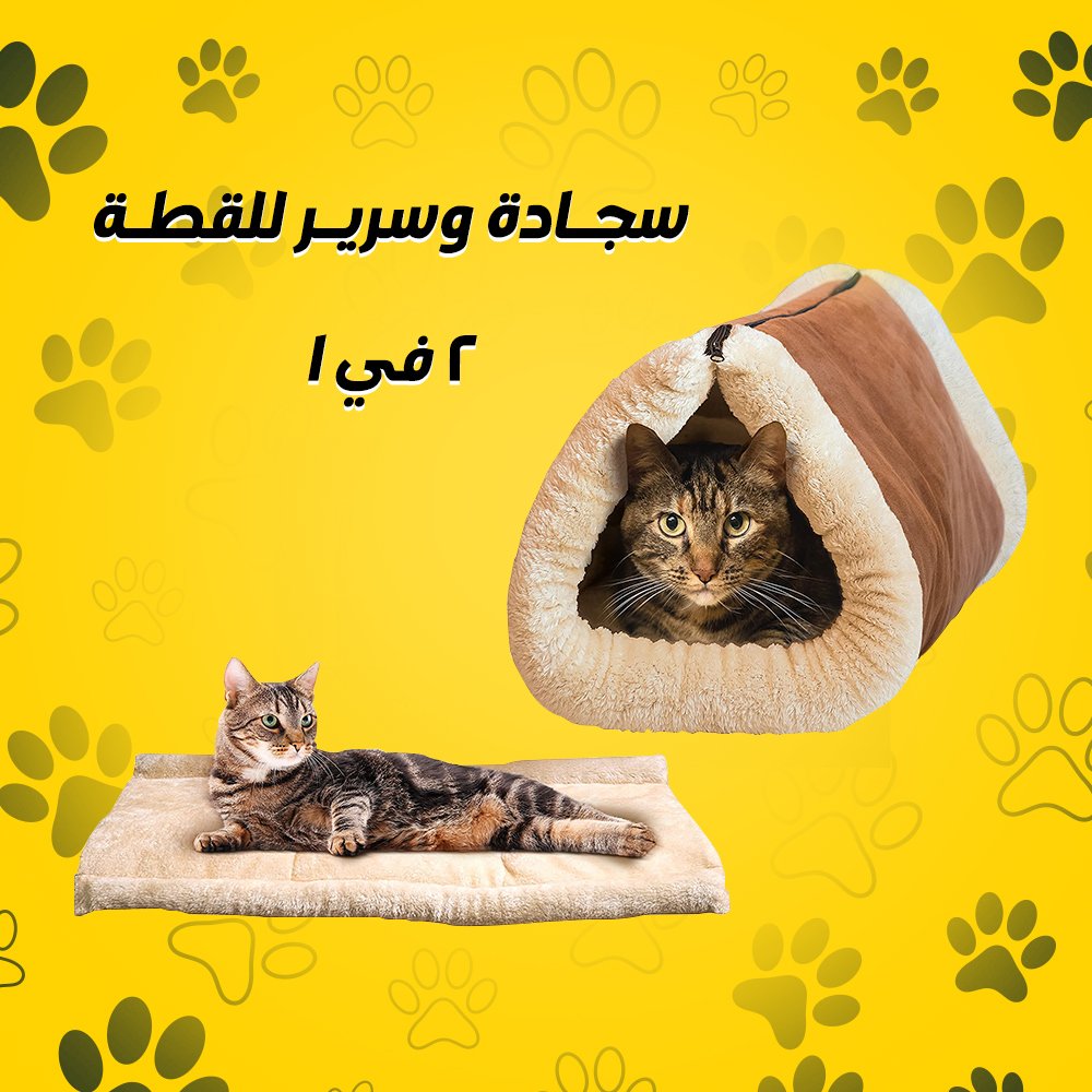 سجادة وسرير للقطه 2 في 1 (جملة) - Image 2
