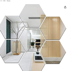 • عرض استيكر مرايا (14قطعة) MIRROR DECOR + شريط لمبات المرايا LED