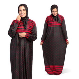 اسدال أسود منقط في أحمر