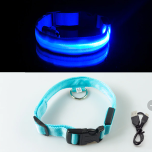 طوق للكلاب مضائ USB