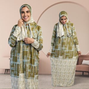 اسدال زيني مزرقش ألوان نارية + اسدال كاروهات زيتي